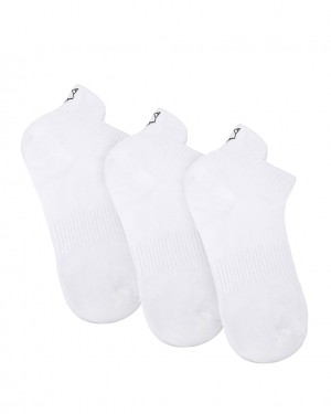 Naked Wolfe 3 Pack Womens Egyptian Baumwoll Ankle Socks Weiß | UDZN2673