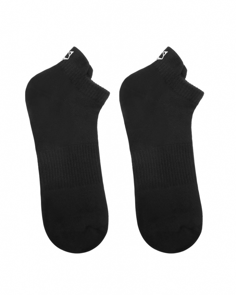 Naked Wolfe 3 Pack Mens Egyptian Baumwoll Ankle Socks Schwarz | NJXY1639