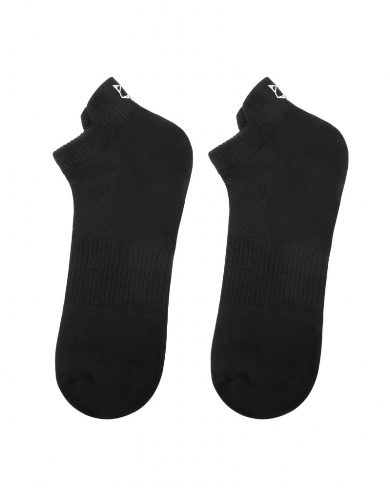 Naked Wolfe 3 Pack Mens Egyptian Baumwoll Ankle Socks Schwarz | NJXY1639