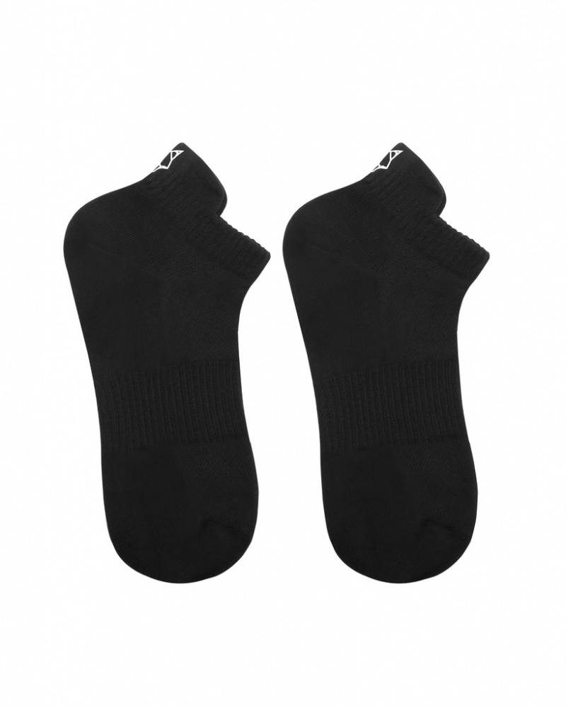 Naked Wolfe 3 Pack Womens Egyptian Baumwoll Ankle Socks Schwarz | IQCZ3226