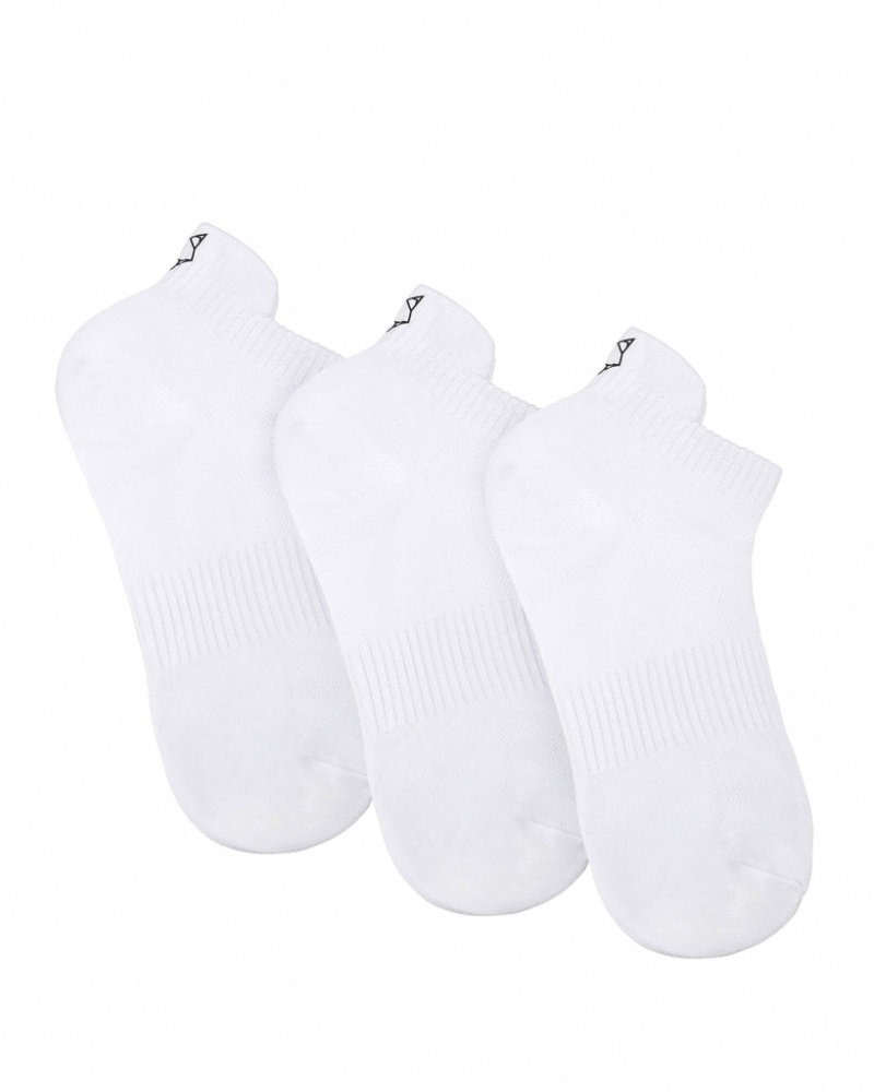 Naked Wolfe 3 Pack Womens Egyptian Baumwoll Ankle Socks Weiß | UDZN2673