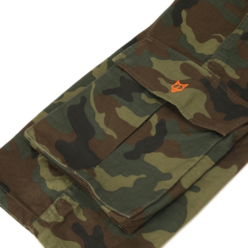 Naked Wolfe Baggy Pocket Cargo Pants Camouflage | RBBU2344