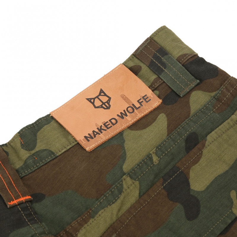 Naked Wolfe Baggy Pocket Cargo Pants Camouflage | RBBU2344