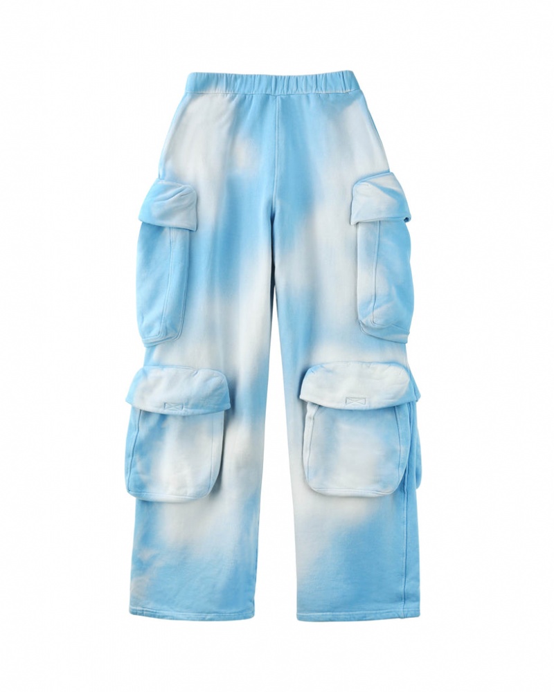 Naked Wolfe Cargo Sweatpants Blau | CUQD9371