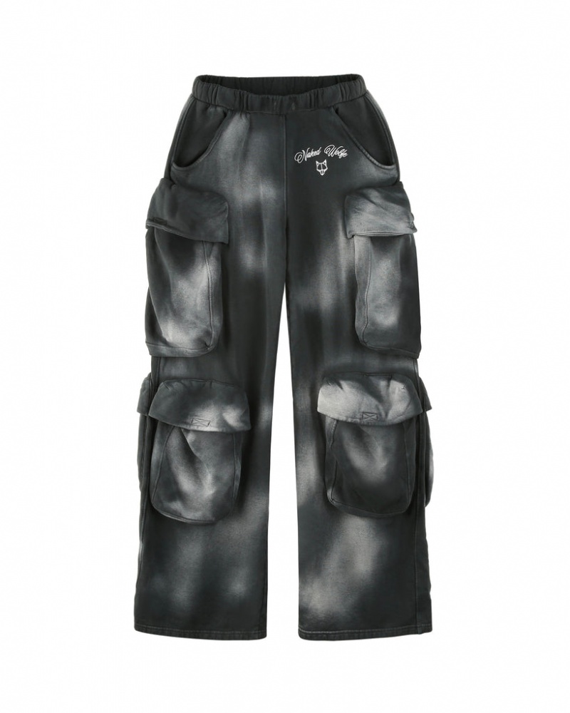 Naked Wolfe Cargo Sweatpants Schwarz | XFFW4637