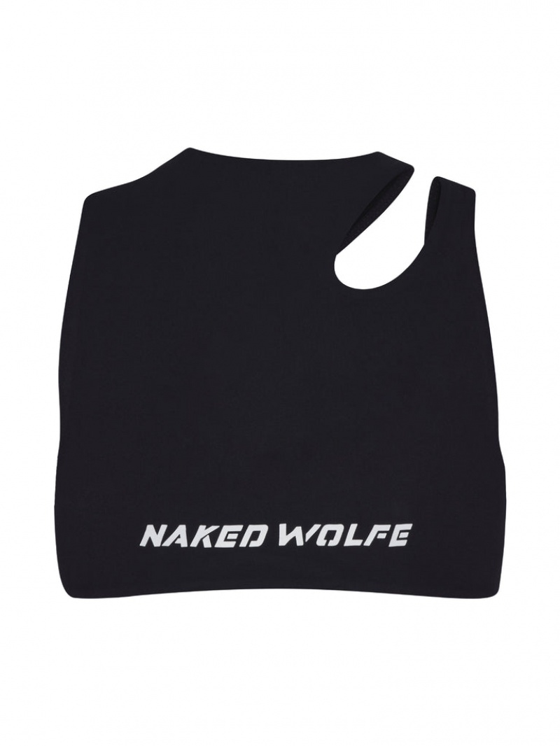 Naked Wolfe Cut Out Crop Schwarz | QTXP3888