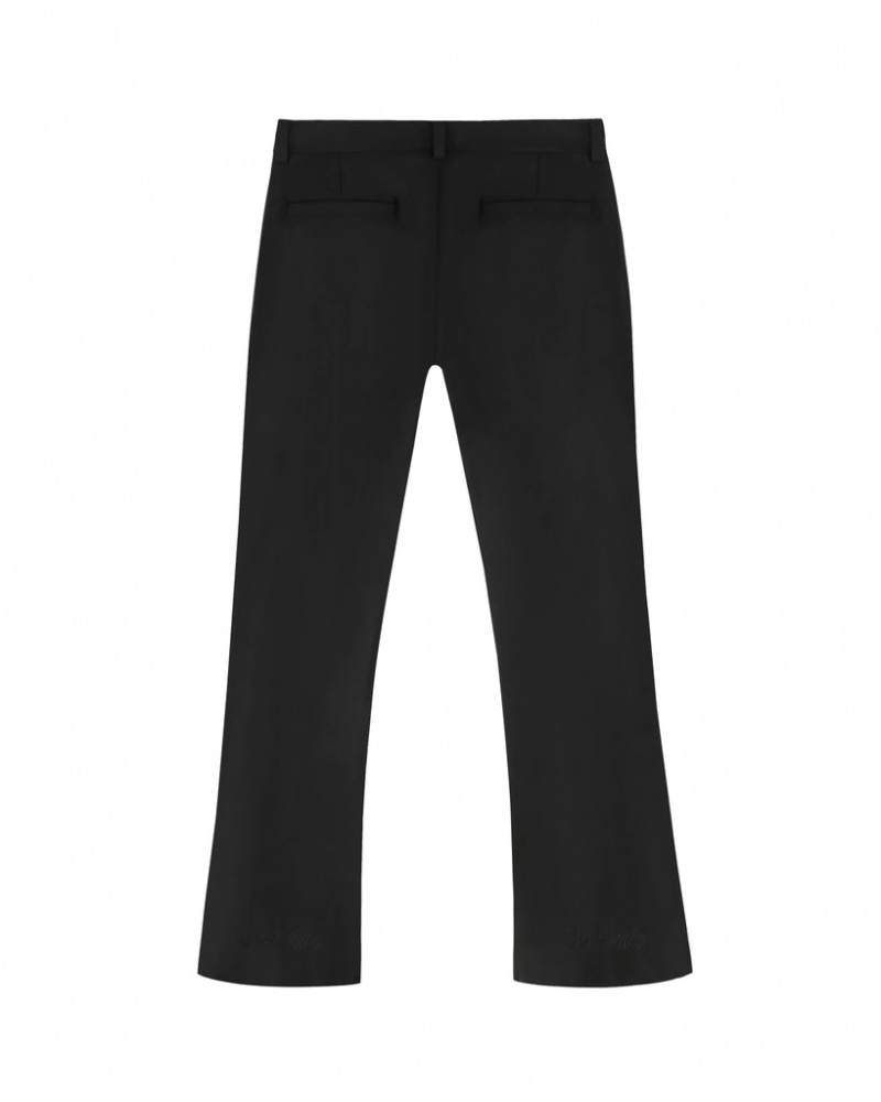 Naked Wolfe Flared Trousers Wolle Schwarz | SOZL5150