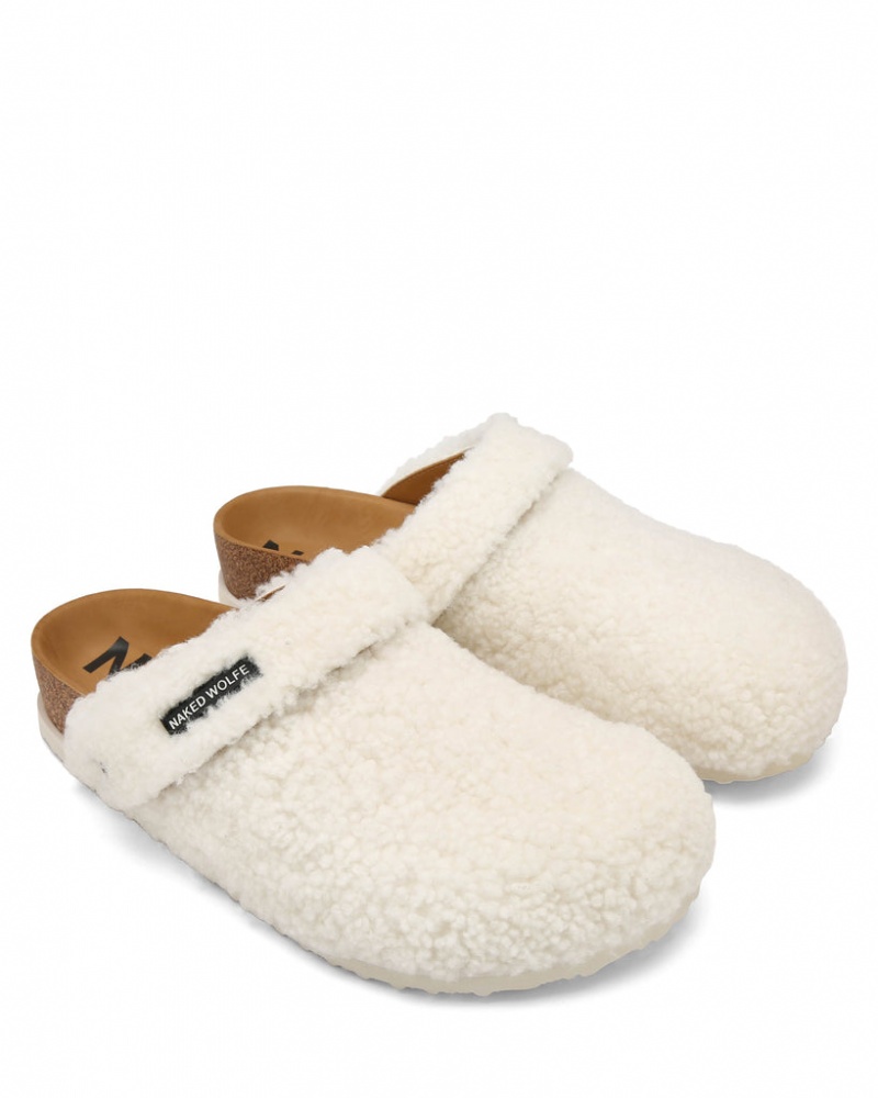 Naked Wolfe Malta Creme Shearling Weiß | RFBD0113