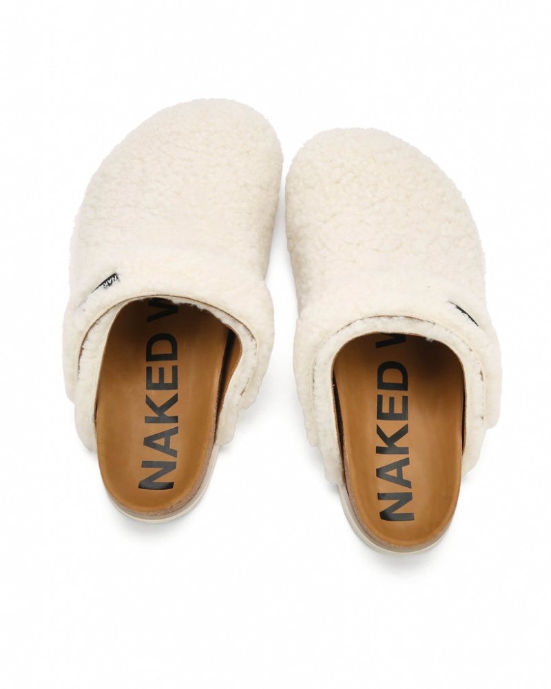 Naked Wolfe Malta Creme Shearling Weiß | RFBD0113