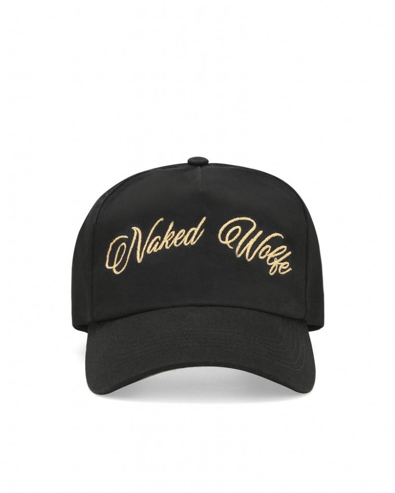 Naked Wolfe Signature Unconstructed Cap Schwarz Gold | CCIS7526