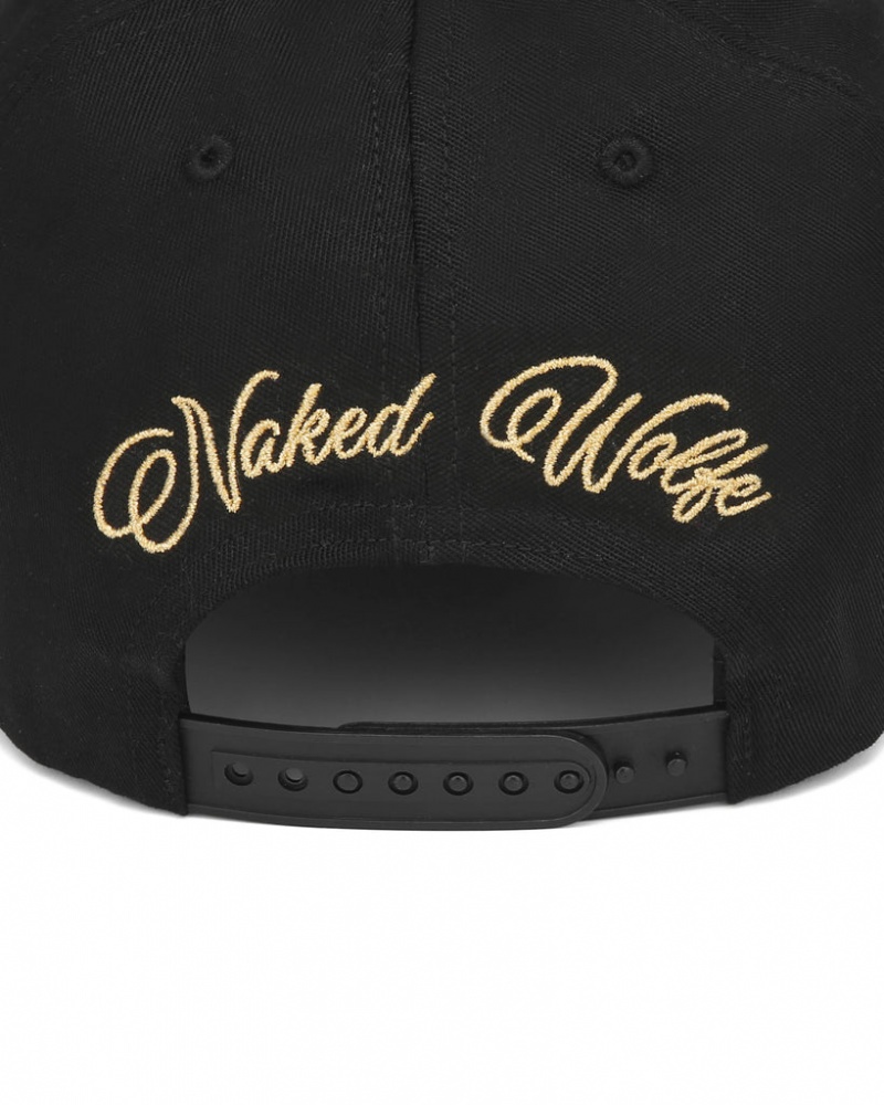 Naked Wolfe Signature Unconstructed Cap Schwarz Gold | TOUR4312